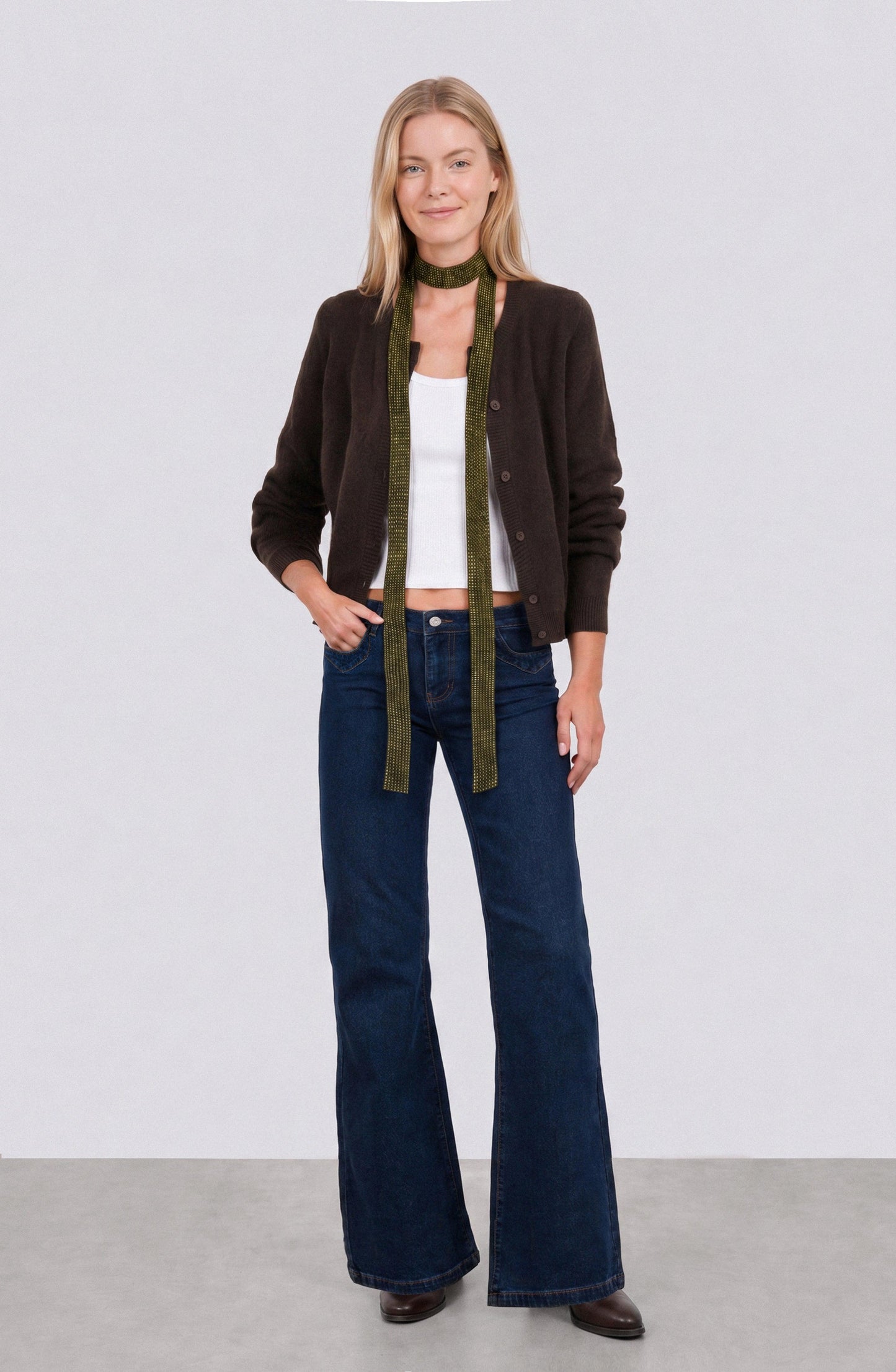 Brown Button Cardigan