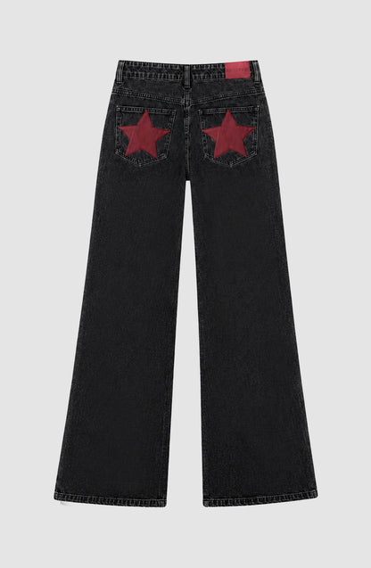 Black Star Straight Pants