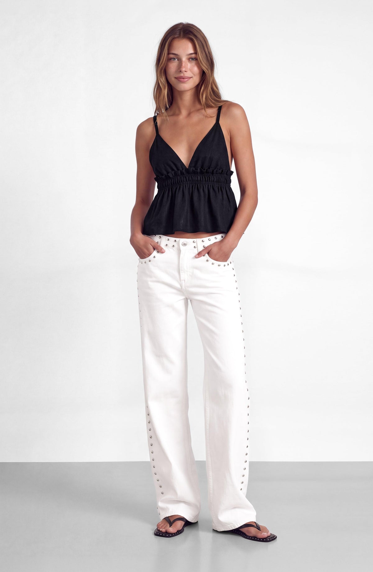 Black Linen Blouse