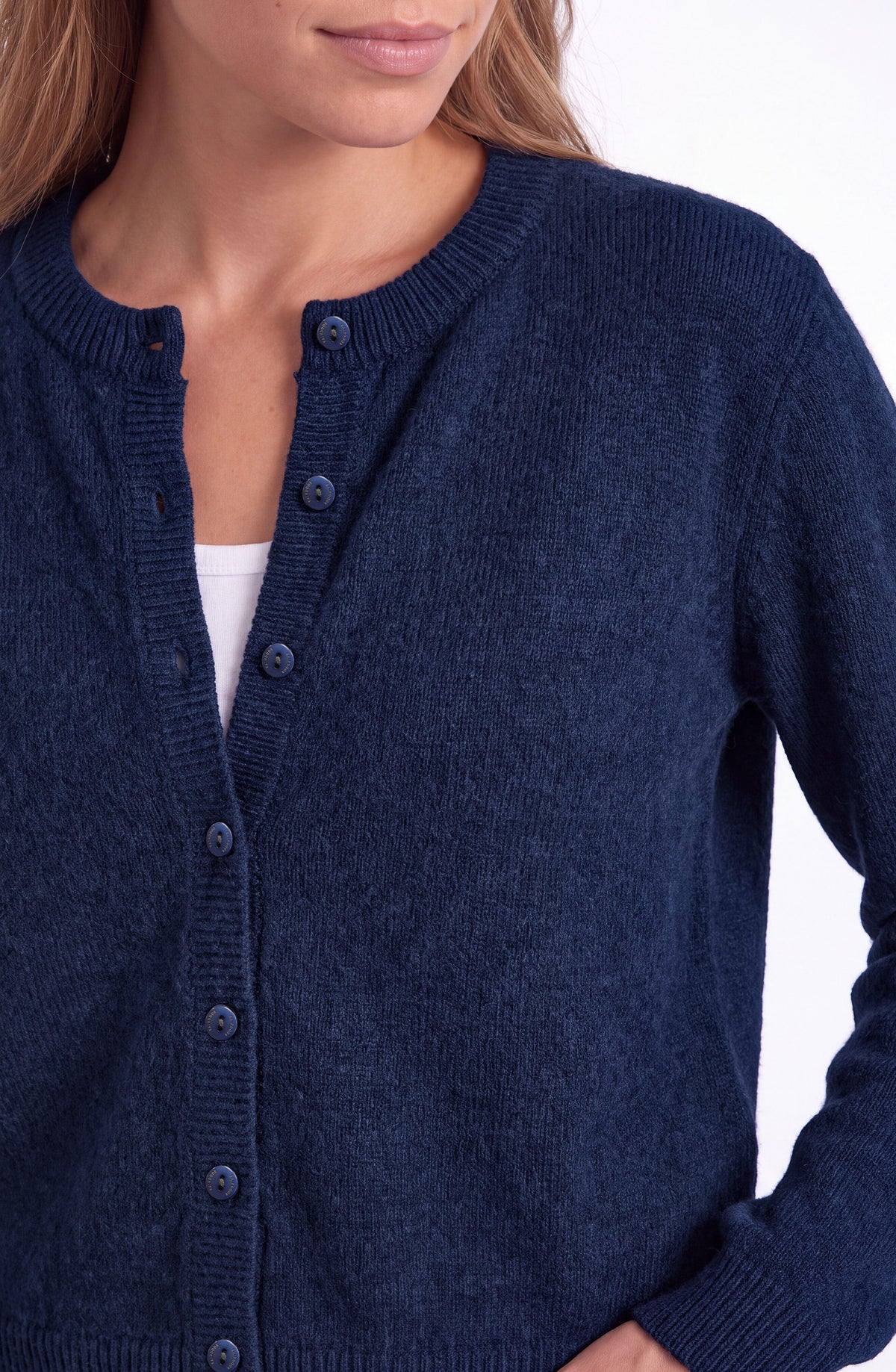 Navy Button Cardigan