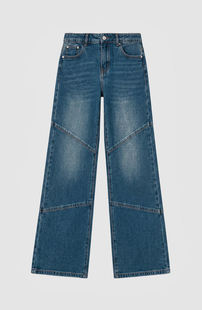Dark Blue Seams Pants