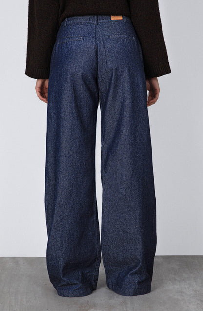 Blue Denim Tailored Pants