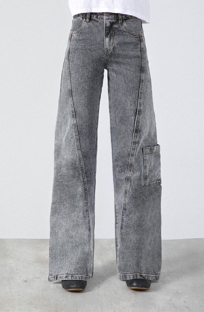 Pantalón Diagonal Bolsillo Gray