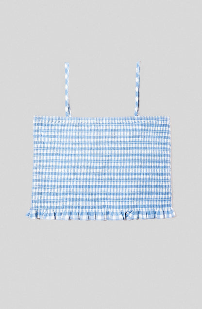 Light Blue Vichy Panal Top
