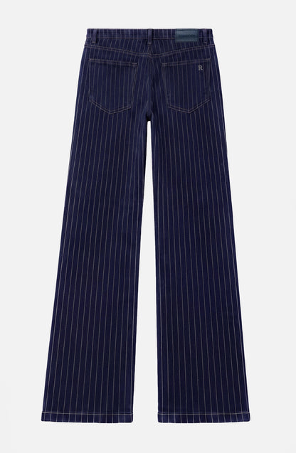 Striped Indigo Denim Pants