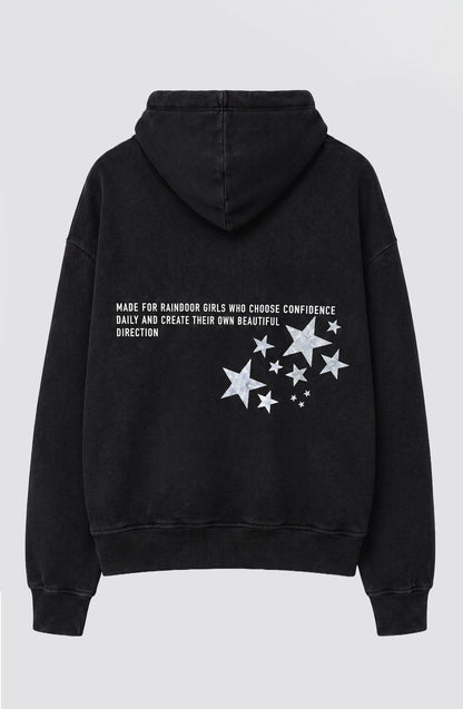 Raindoor Girls Black Hoodie Sweatshirt