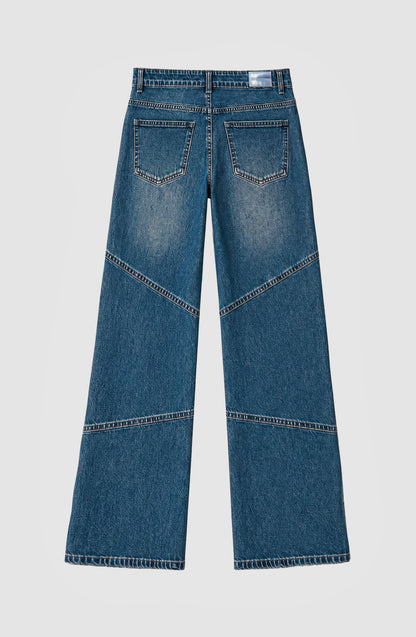 Dark Blue Seams Pants