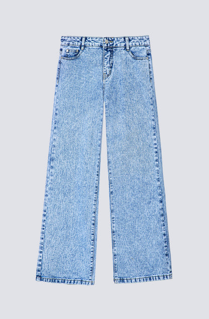 Blue Pocket Ojal Pants