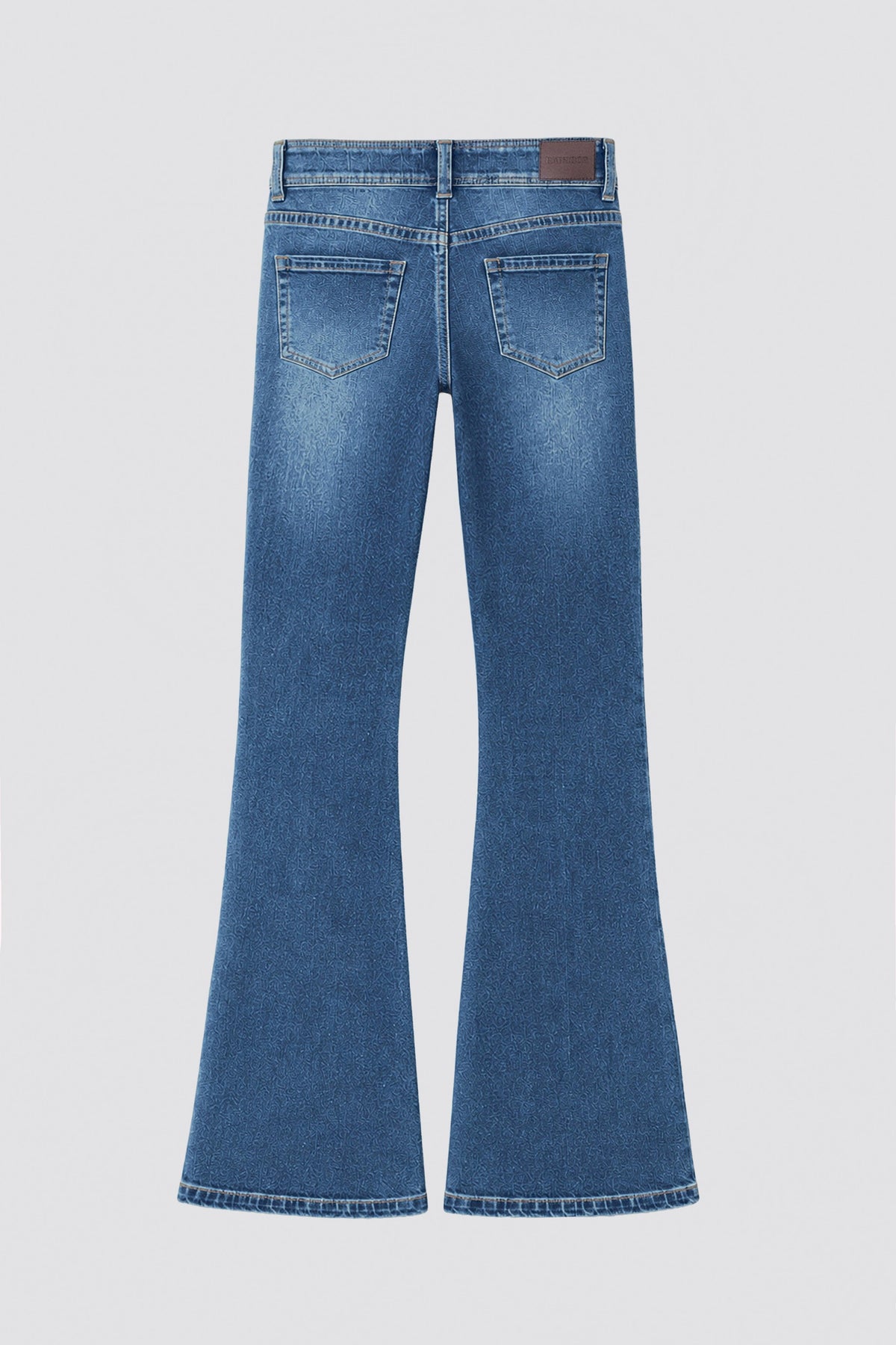Blue Pants with a Buttoned Waistband