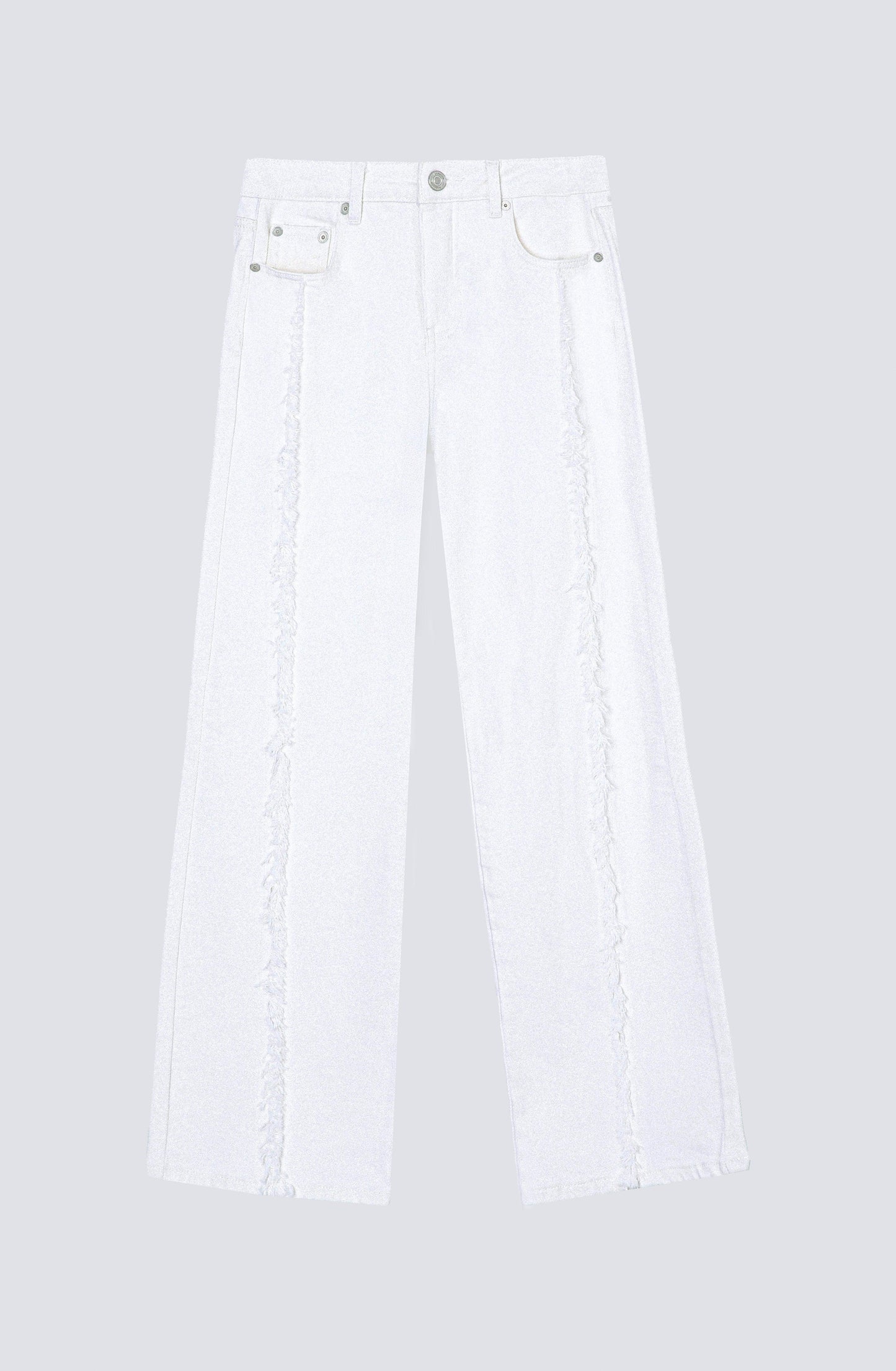 White Fringe Pants