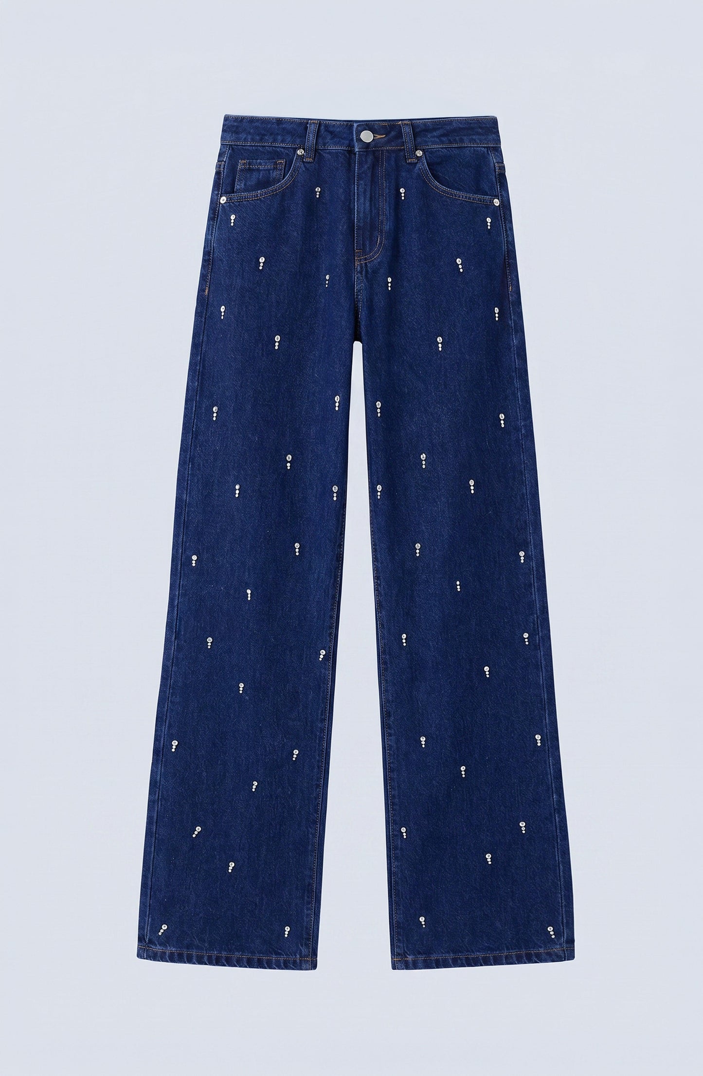 Indigo Rhinestone Drops Pants