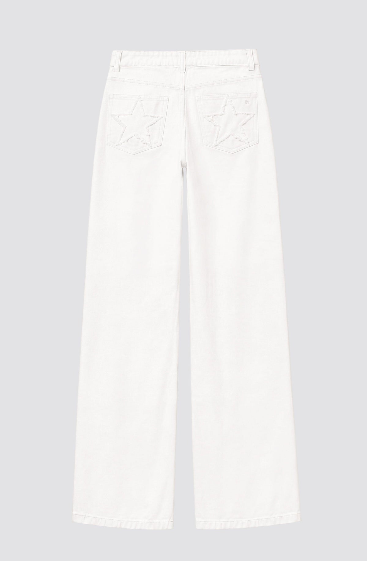 White Star Frayed Pants