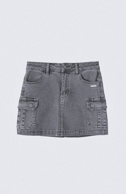 Gray Cargo Skirt