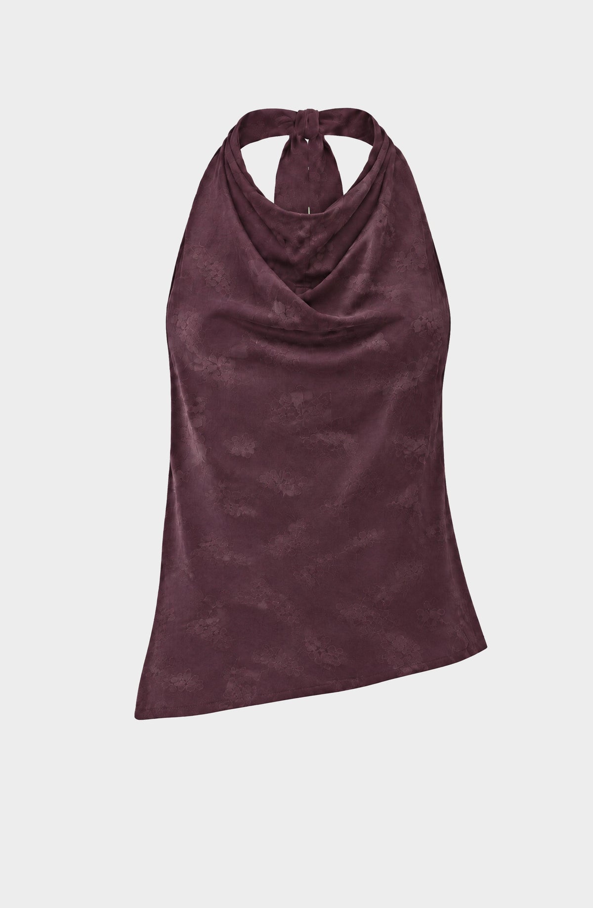 Purple Asymmetrical Halter Top