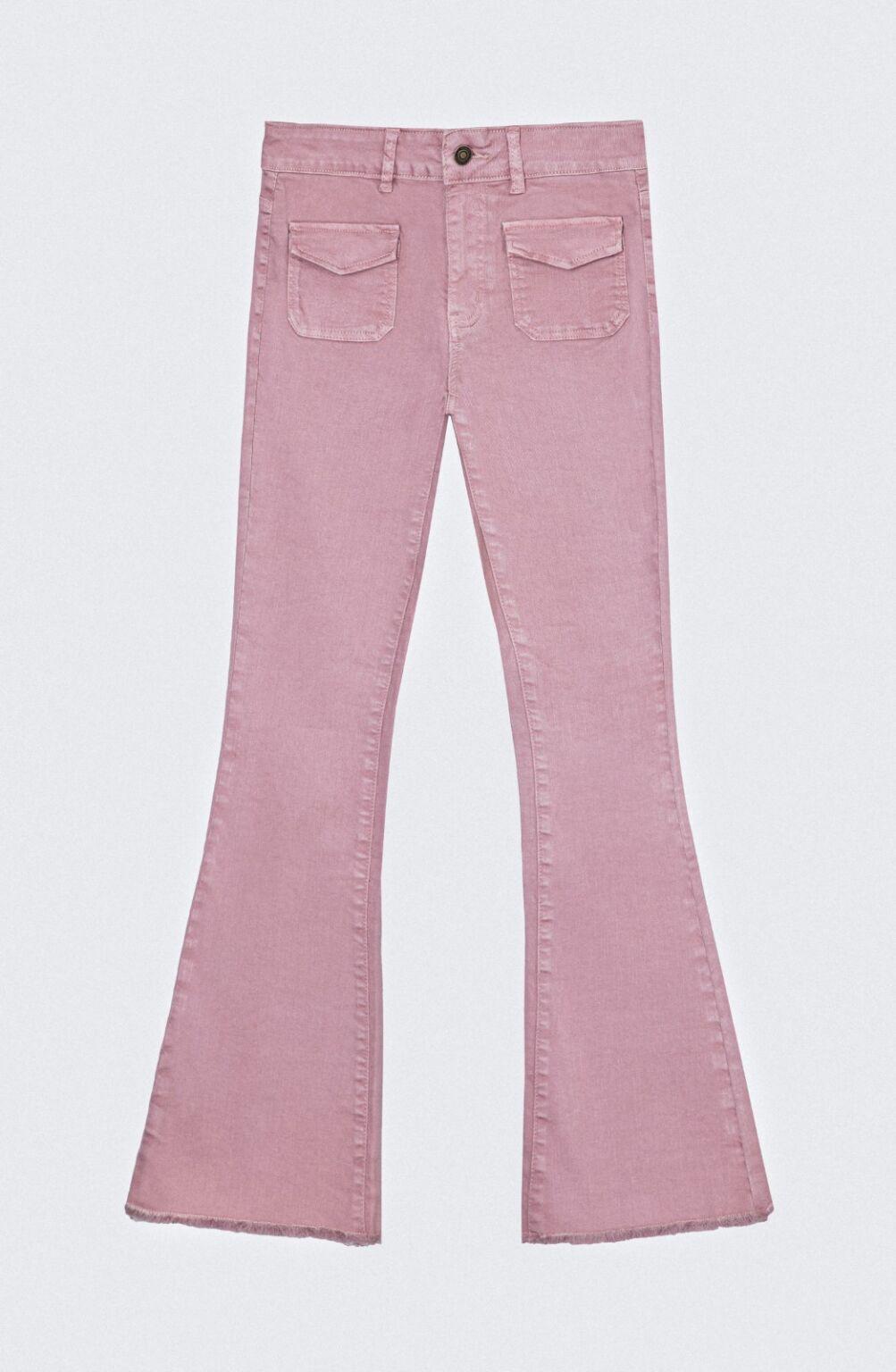 Flare Pocket Pink Pants