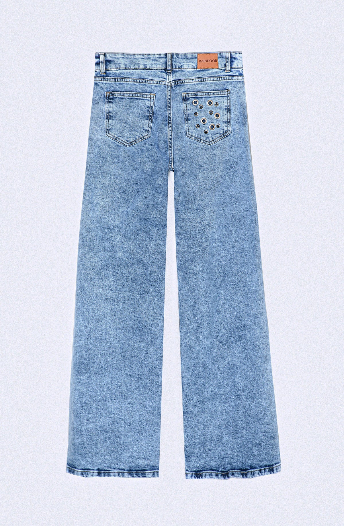 Blue Ojal Back Pocket Pants