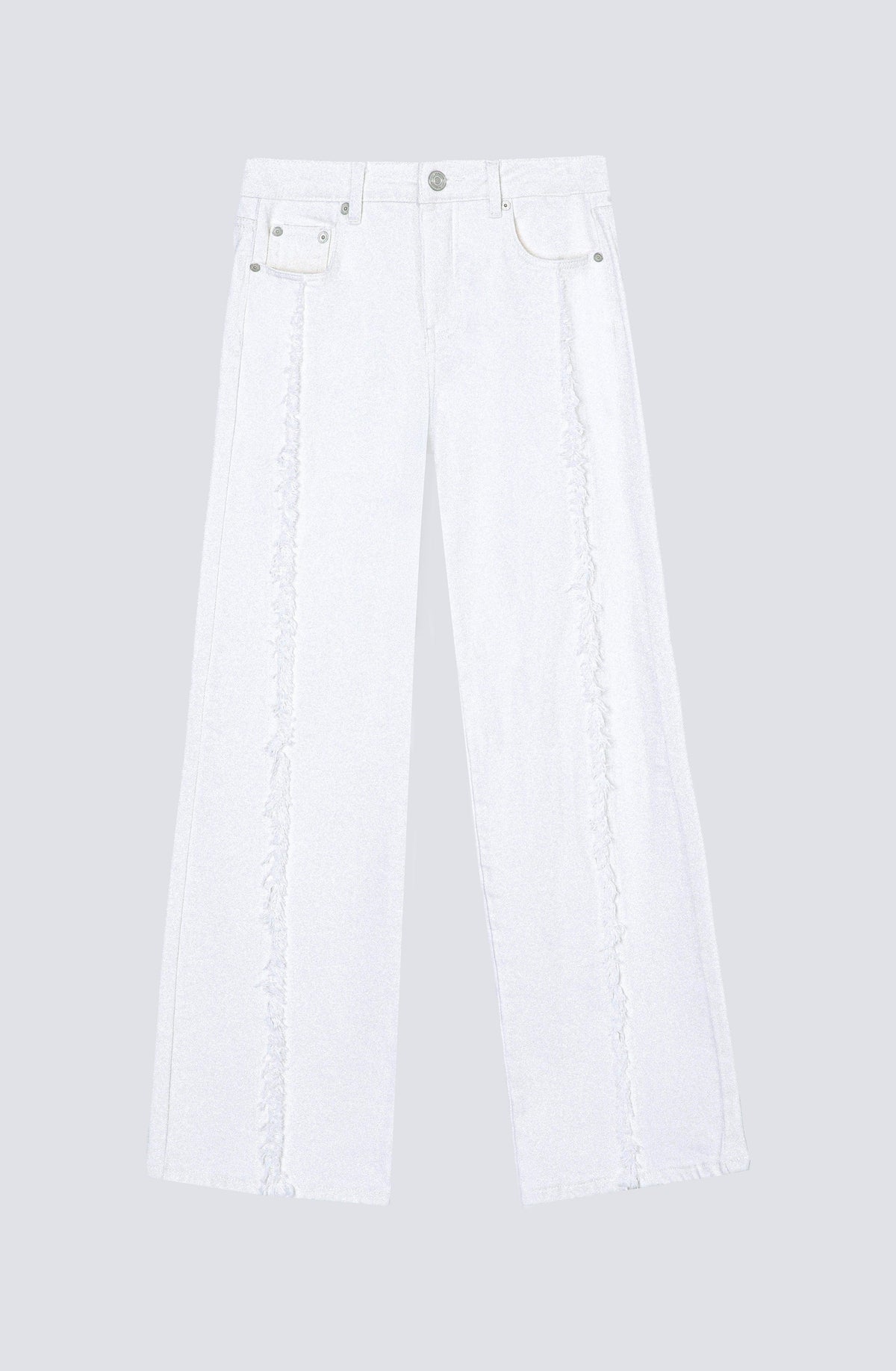 White Fringed Pants