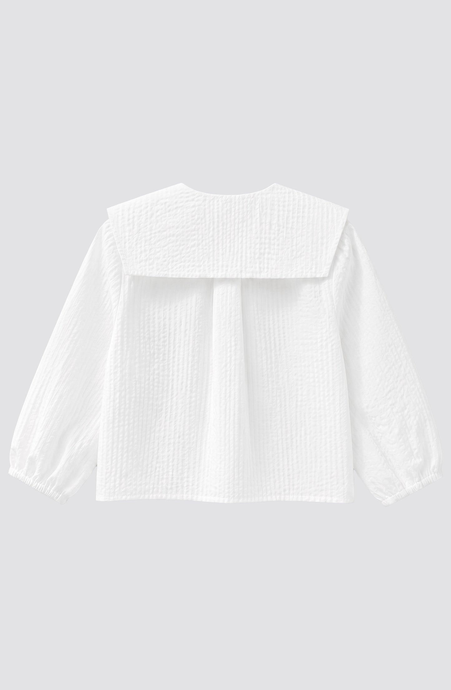 Vichy White Bobo Collar Blouse
