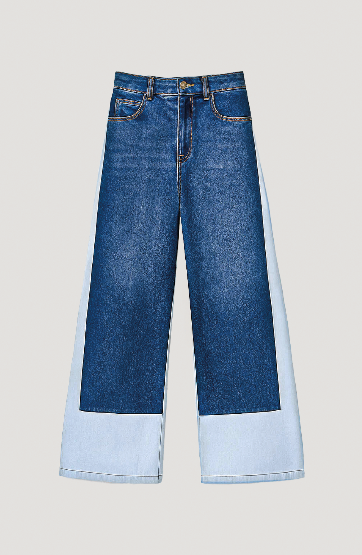 Bicolor White Stripe Pants