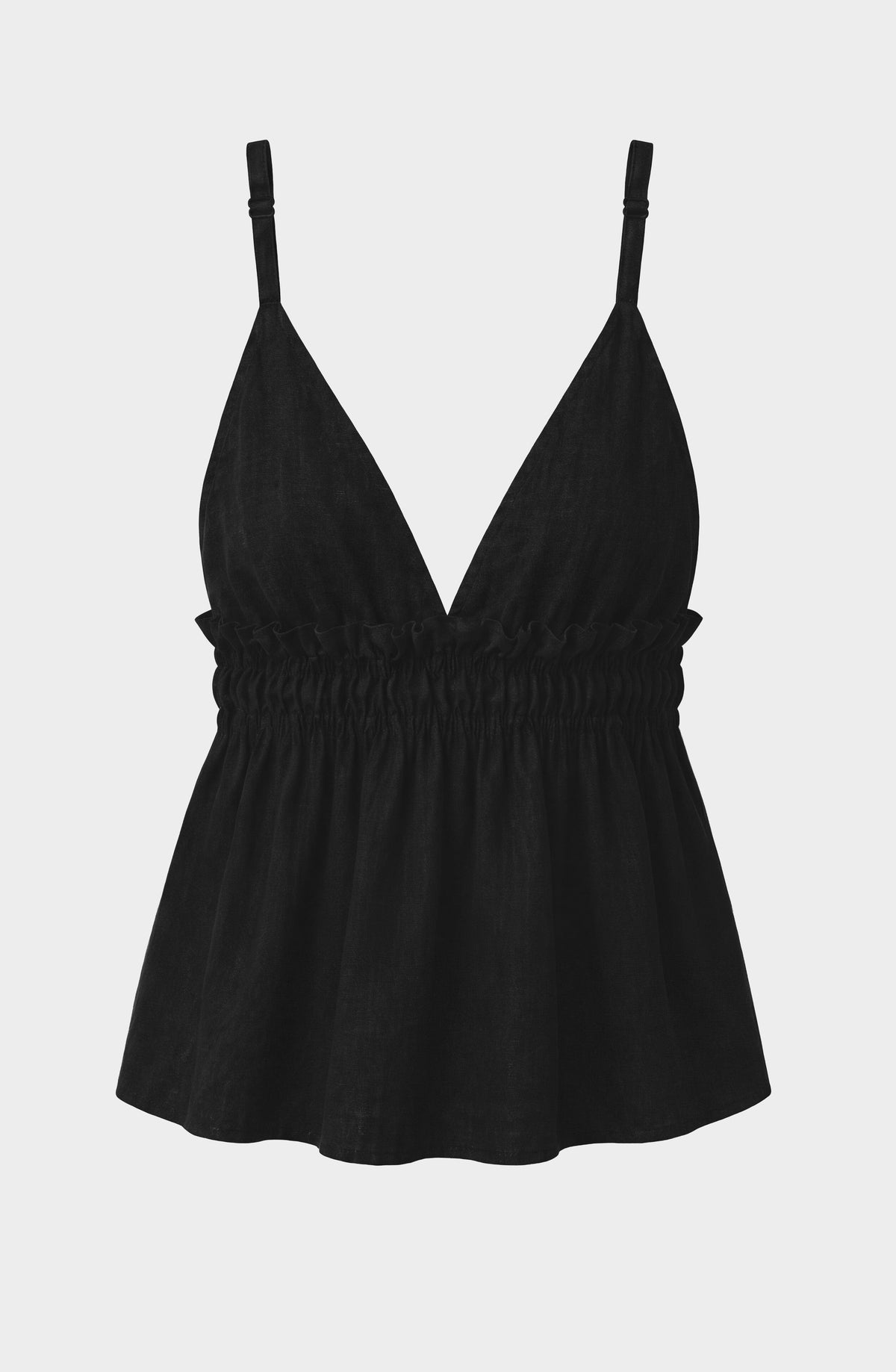 Black Linen Blouse