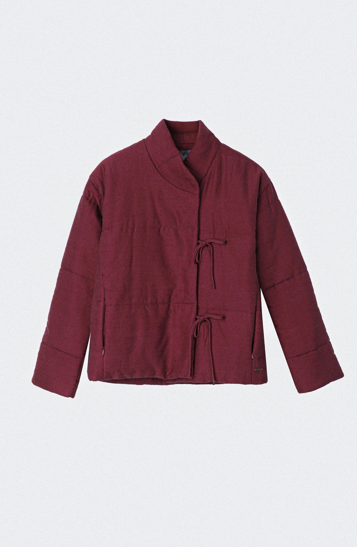 Burgundy Crisscross Tie Jacket