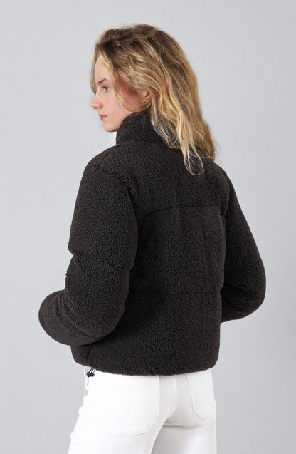 Gray Puffer Sherpa Fleece
