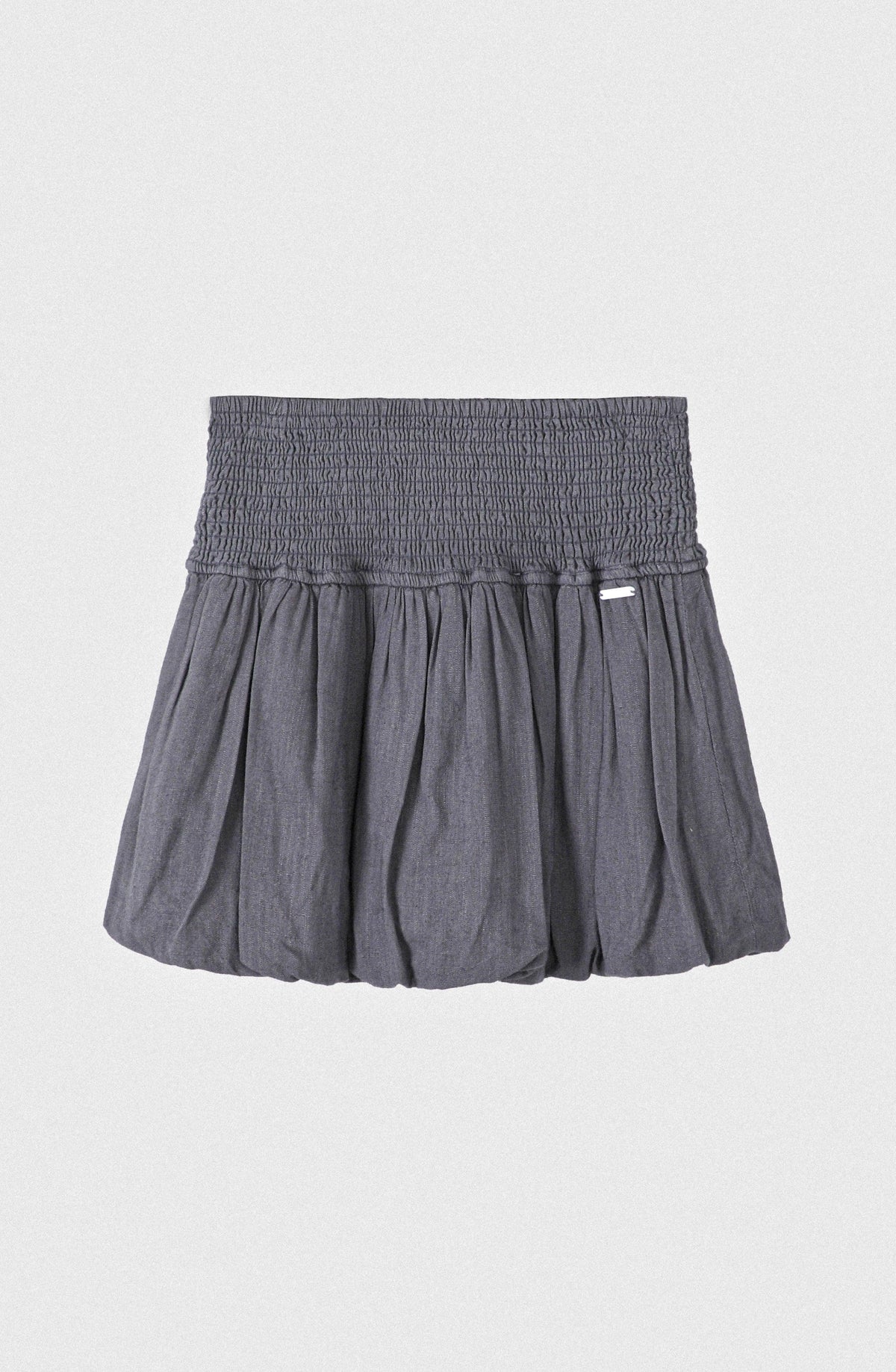 Gray Linen Balloon Skirt