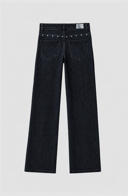 Gray Star Stud Cutout Pants