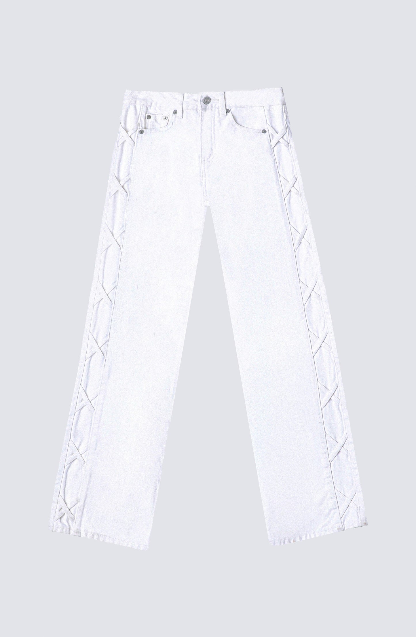 White Side Stripe Pants