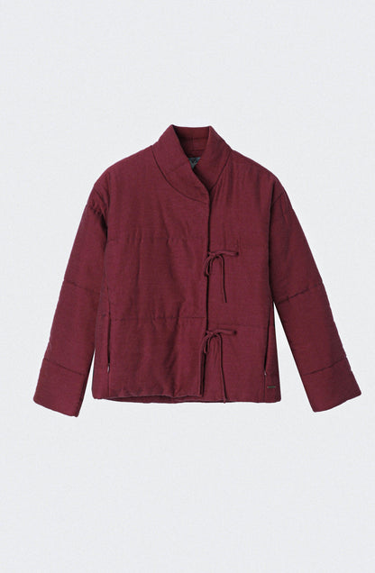 Burgundy Crossed Bow Jacket
