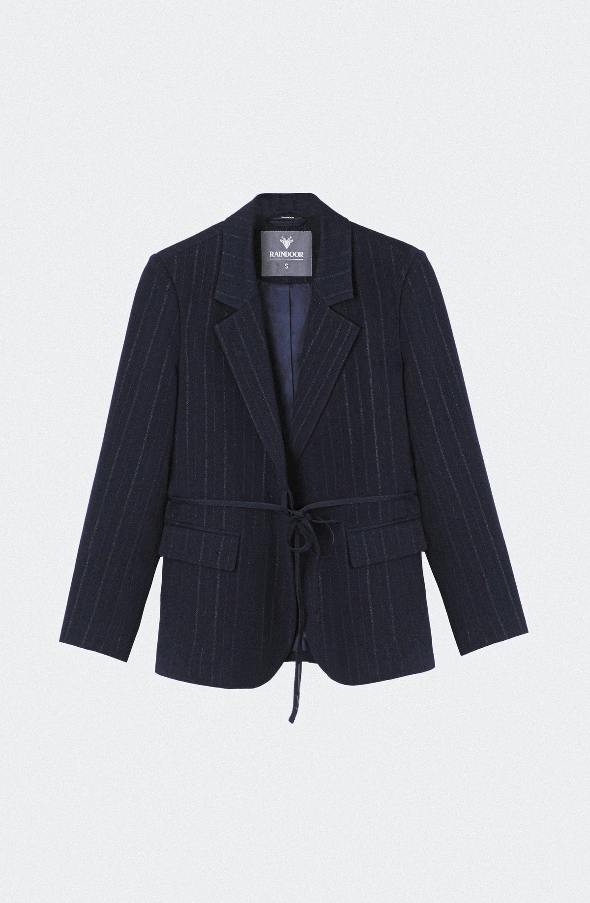 Navy Lurex Striped Blazer