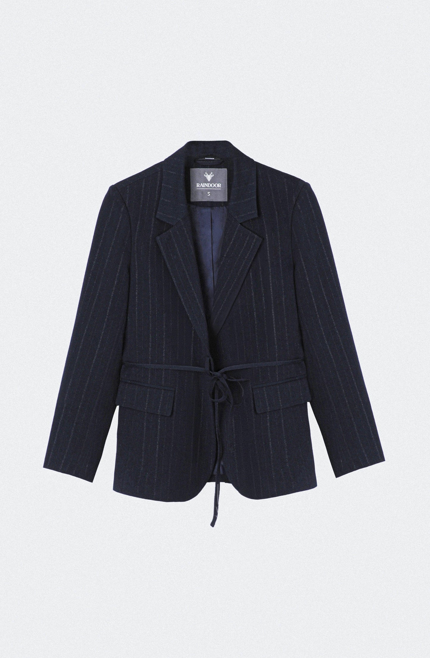 Navy Lurex Striped Blazer