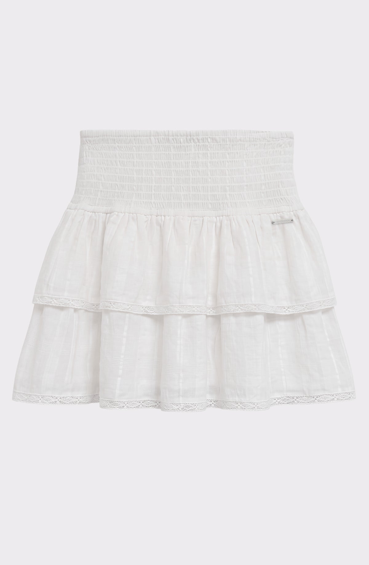 White Cotton Lace Skirt