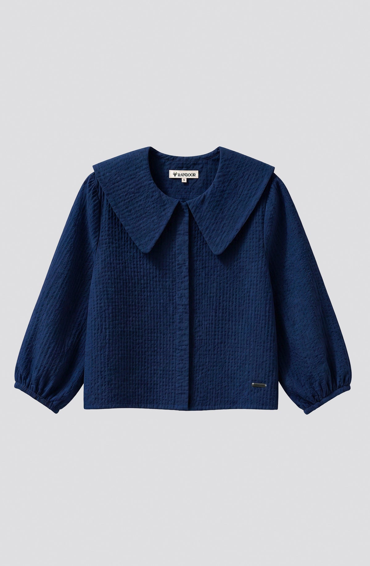 Blue Gingham Peter Pan Collar Blouse