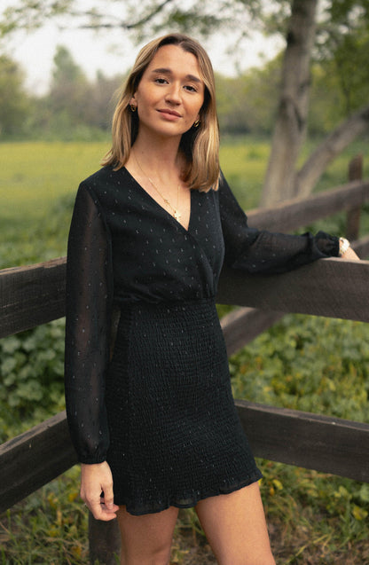 Black Honeycomb Dress