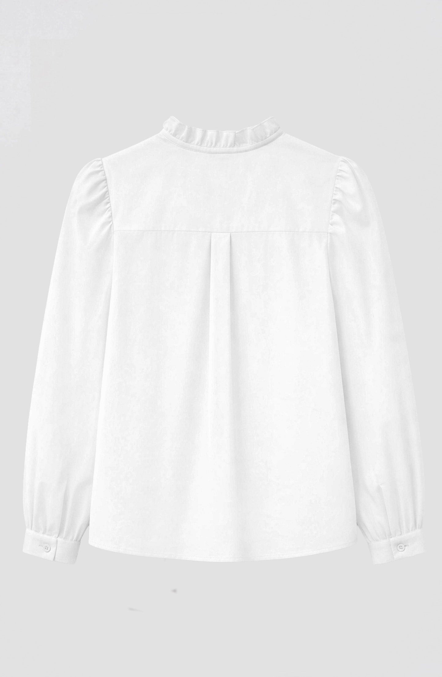 Front Flounce Blouse White