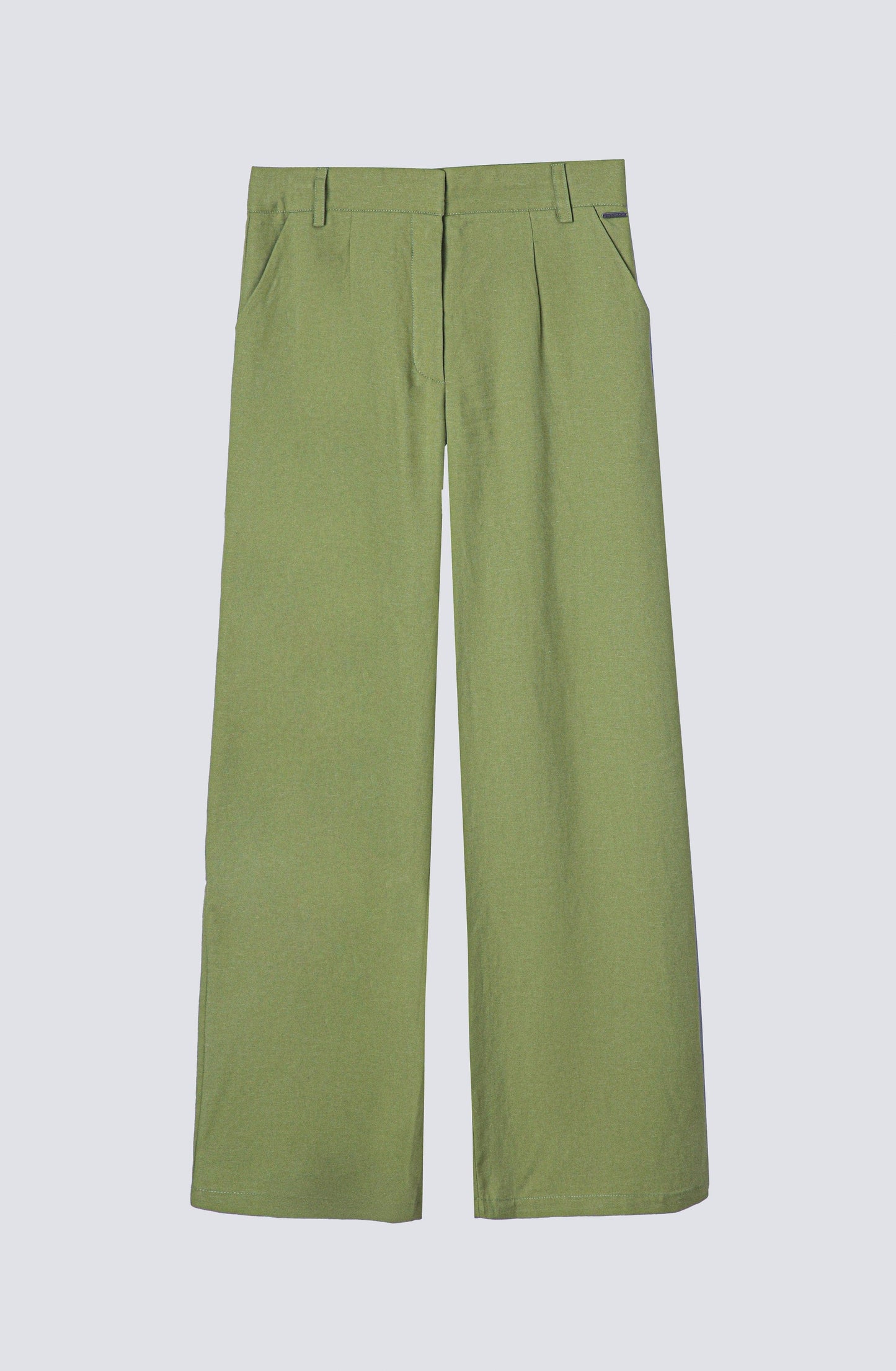 Green Straight Pants