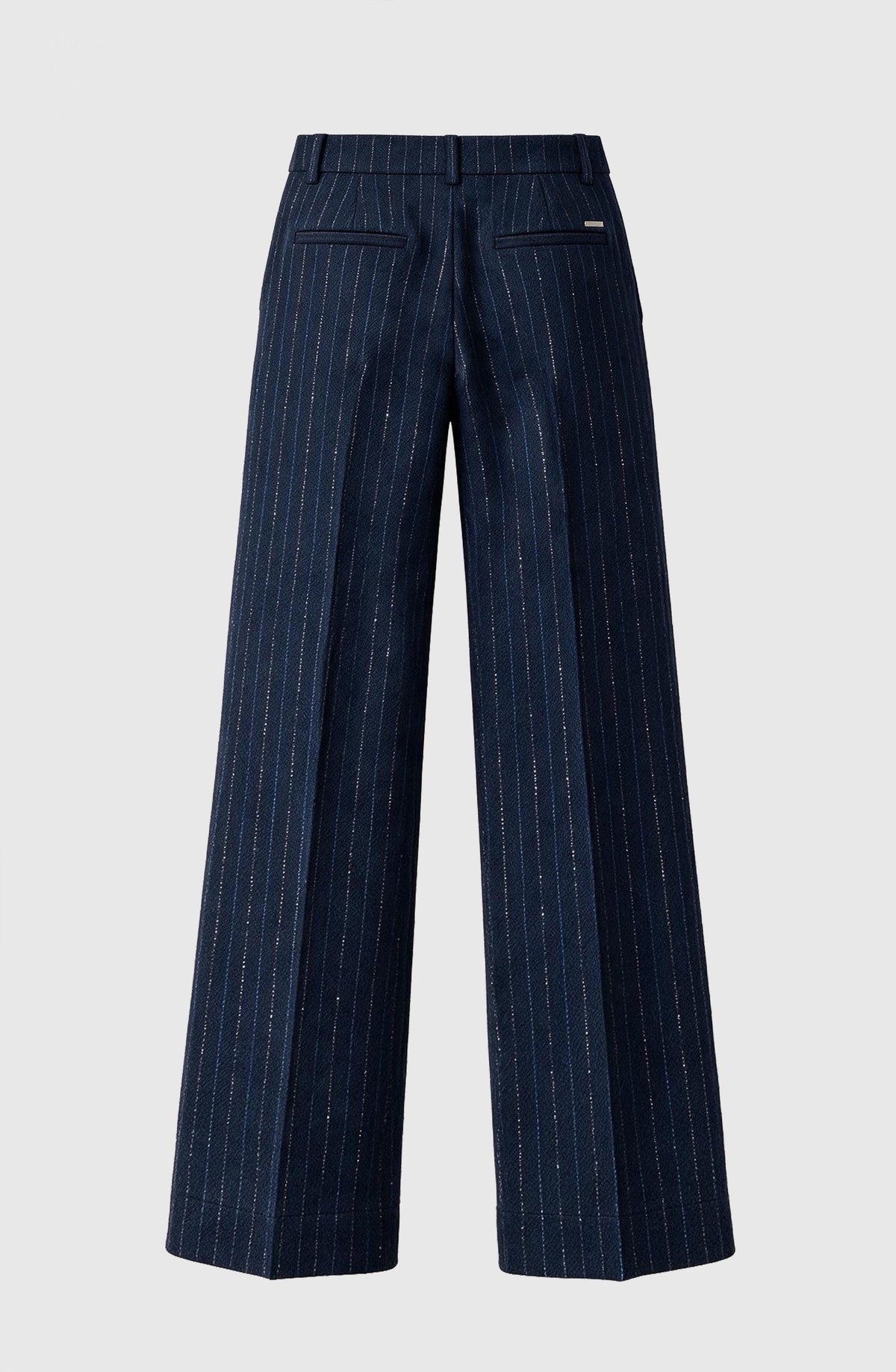 Blue Lurex Pinstripe Tailored Pants