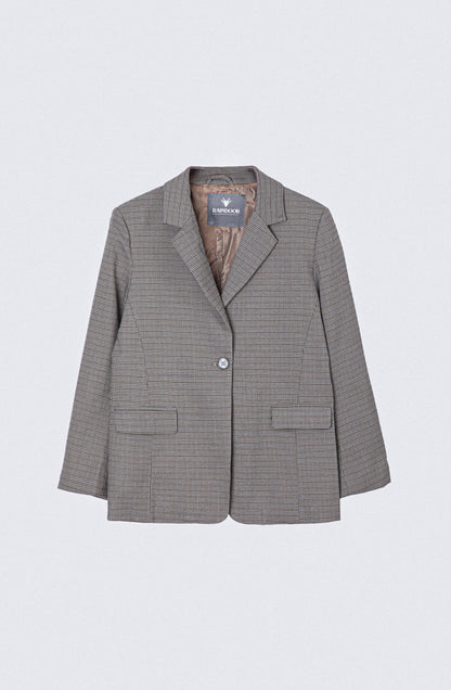 Brown Knit Blazer