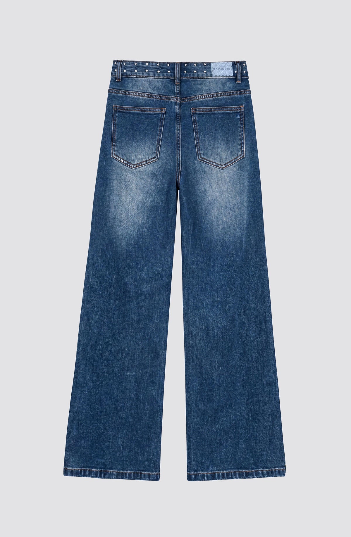 Light Blue Studded Waistband Pants