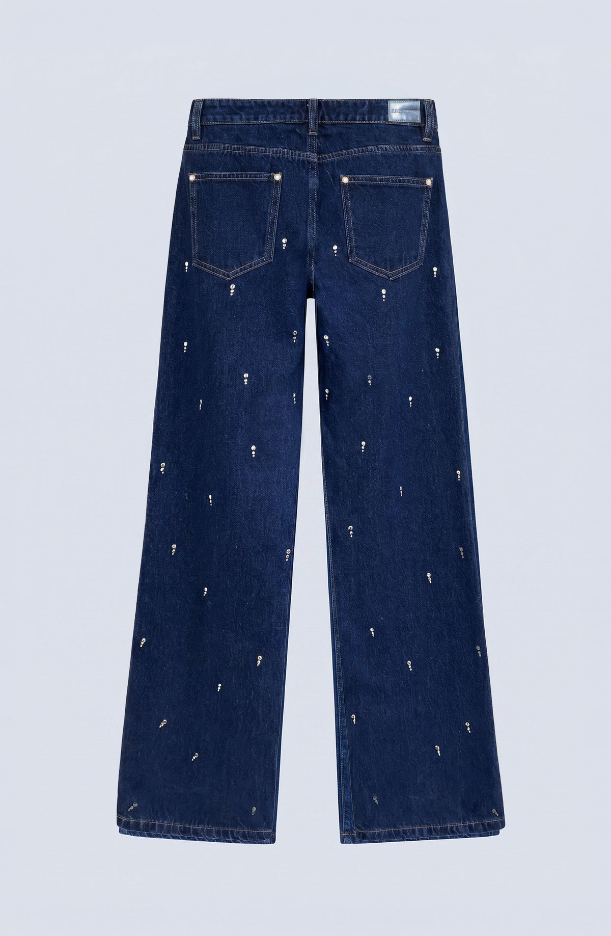 Indigo Pants with Rhinestone Drops