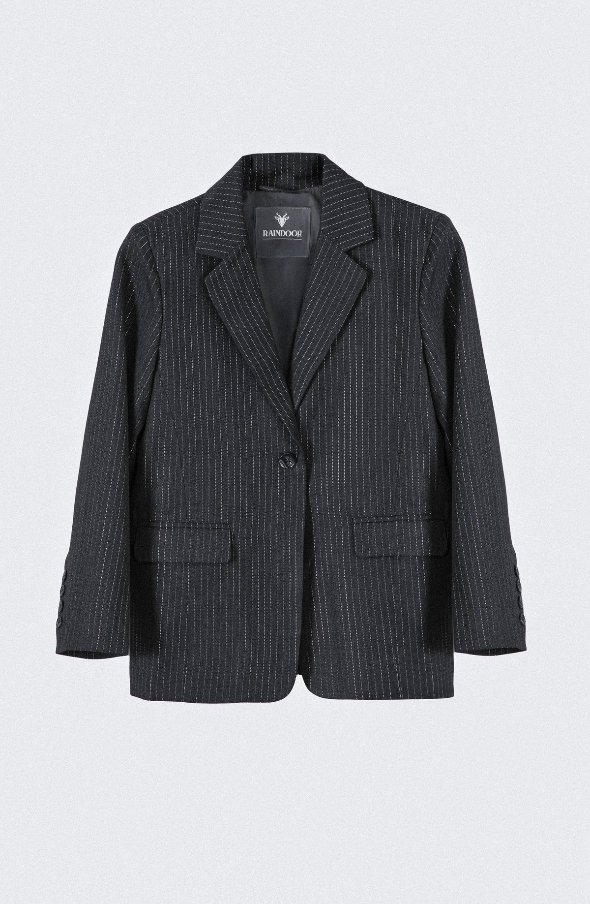 Gray Lurex Striped Blazer