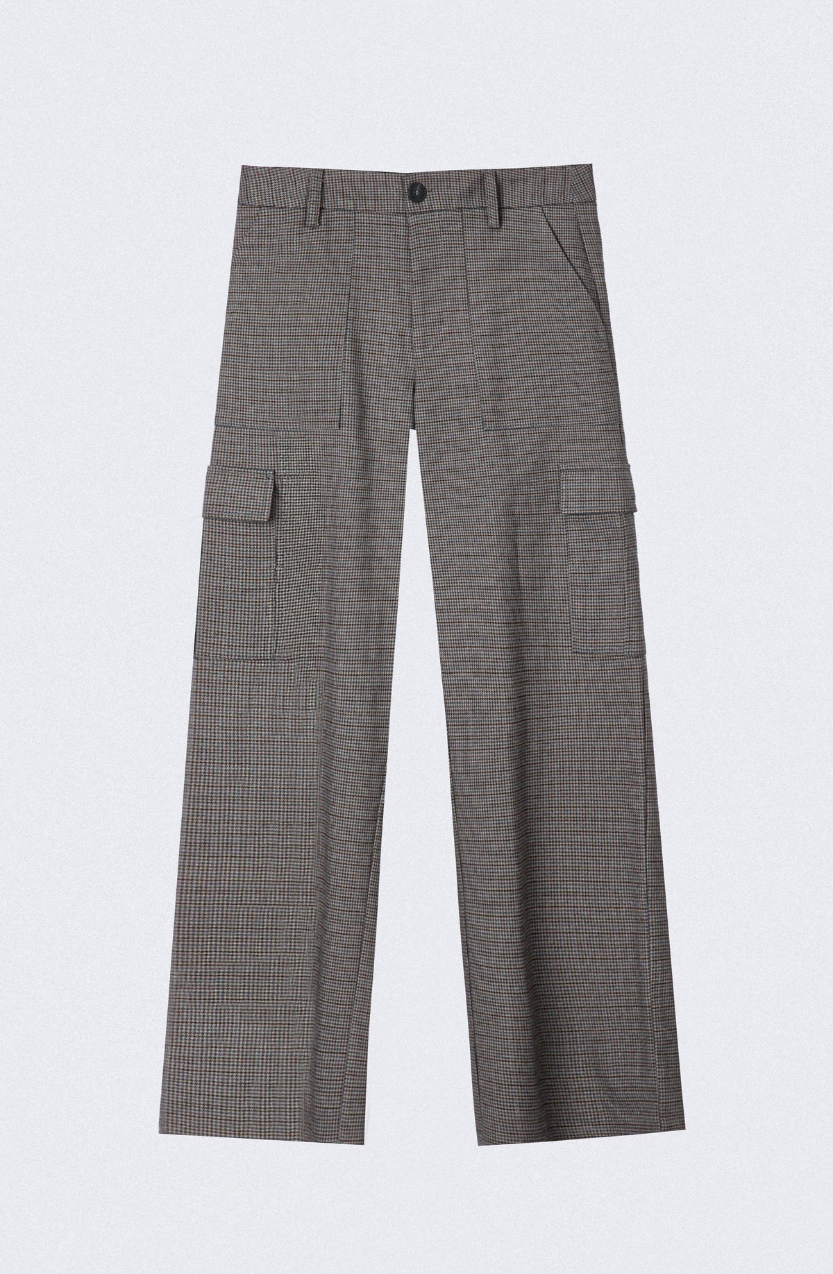 Brown Knit Cargo Pants