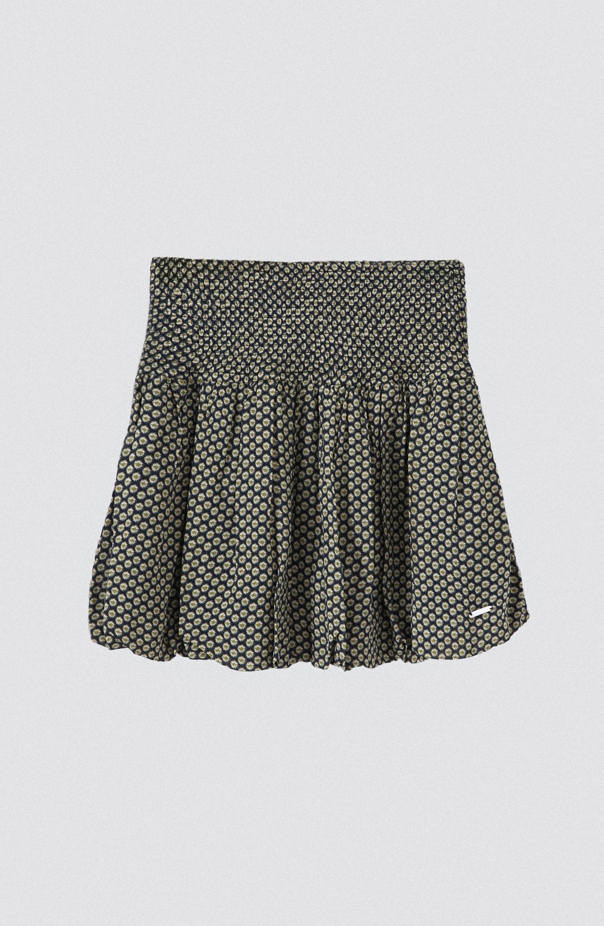 Navy Lurex Bubble Skirt