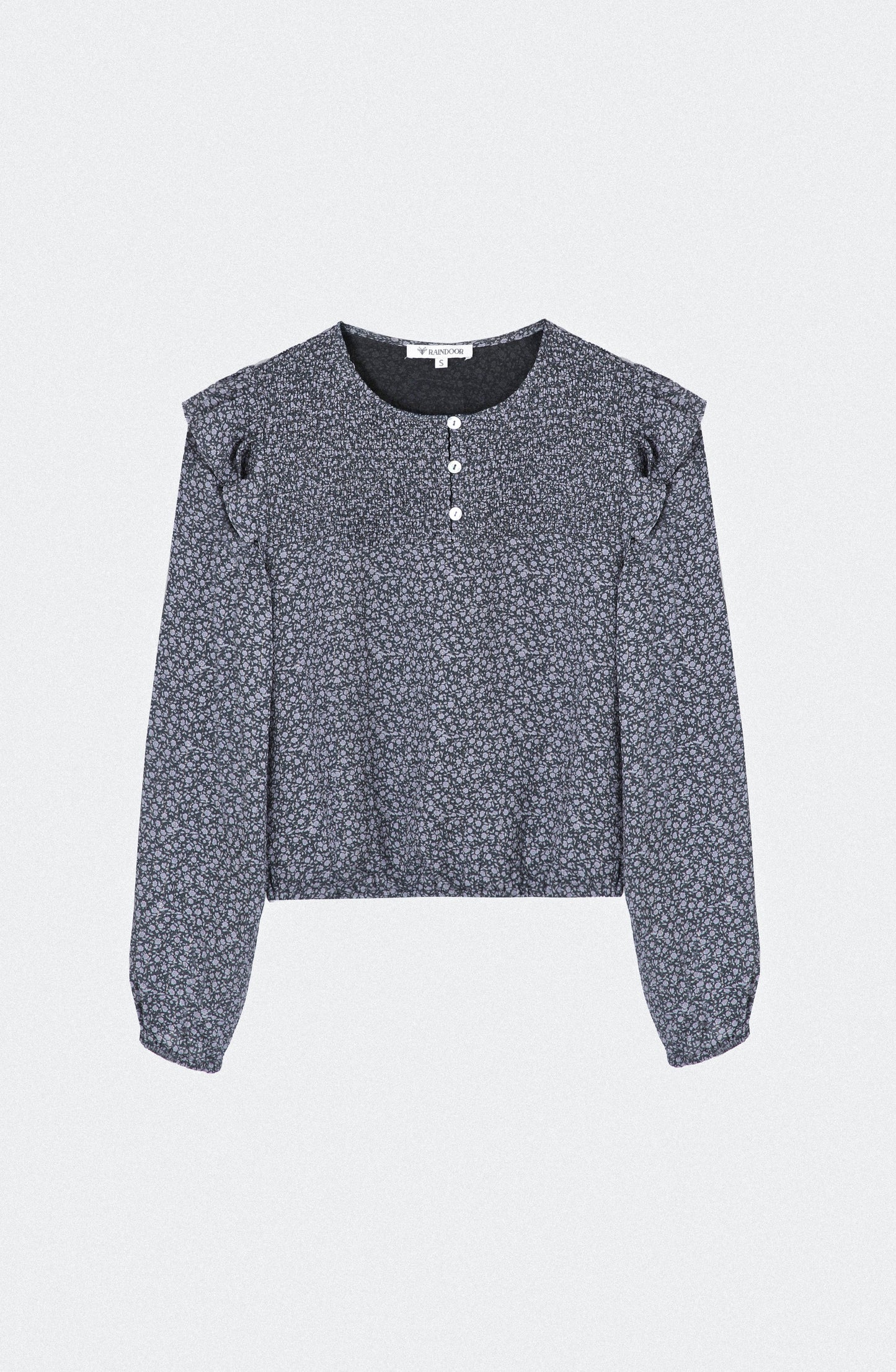 Blusa Estampada Vuelo Lurex Grey