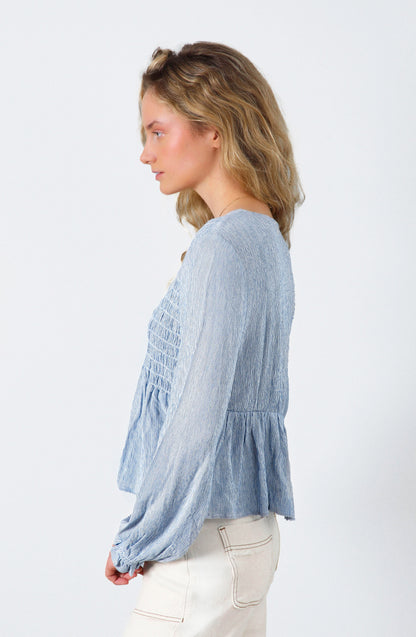 Blusa Panal Líneas Blue