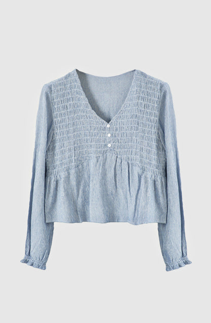 Blusa Panal Líneas Blue
