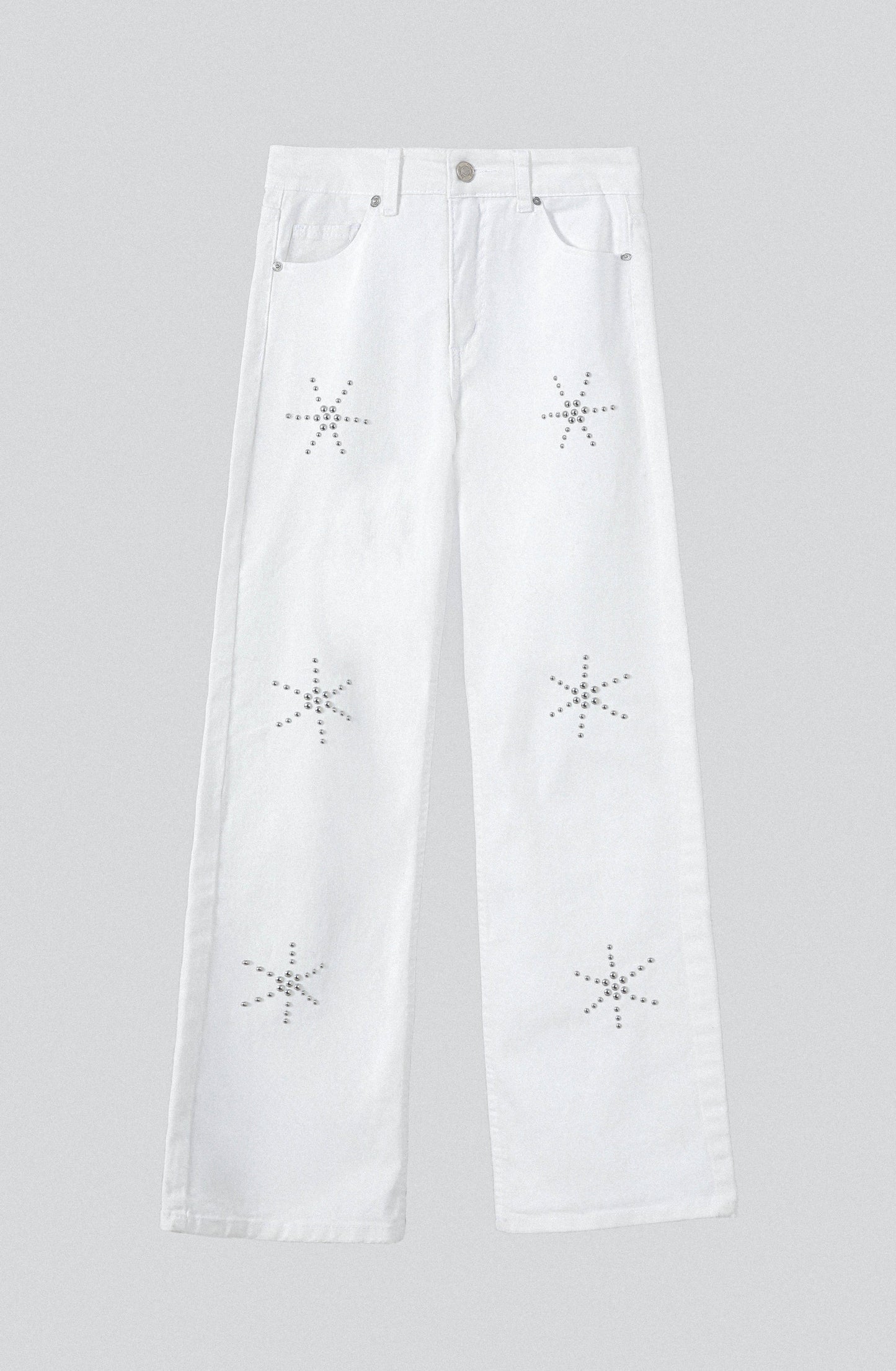Pantalón Dibujo Flores White