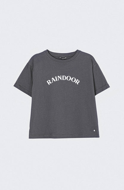Polera Manga Corta Logo Grey