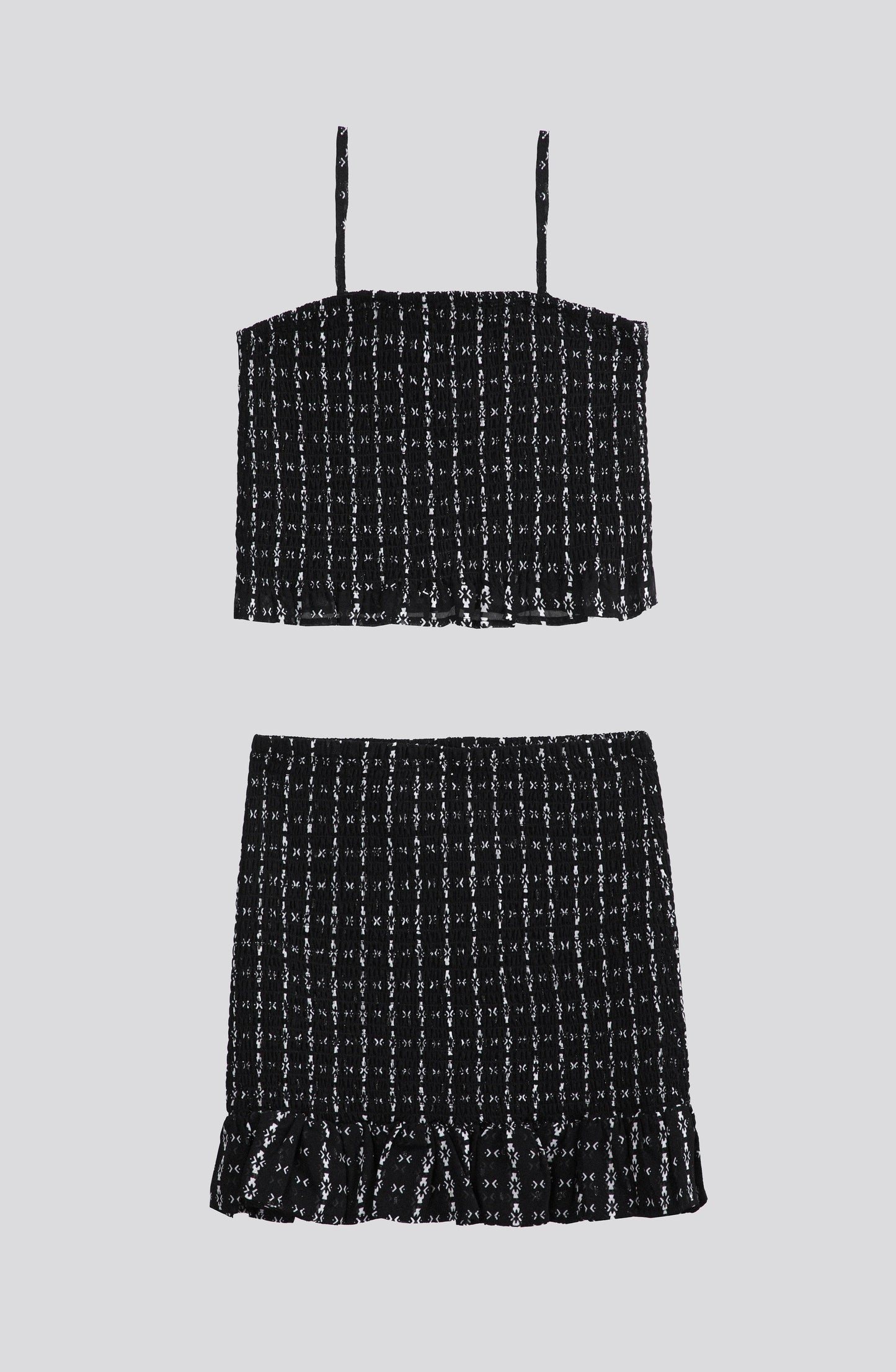 Top Panal Full Print Black